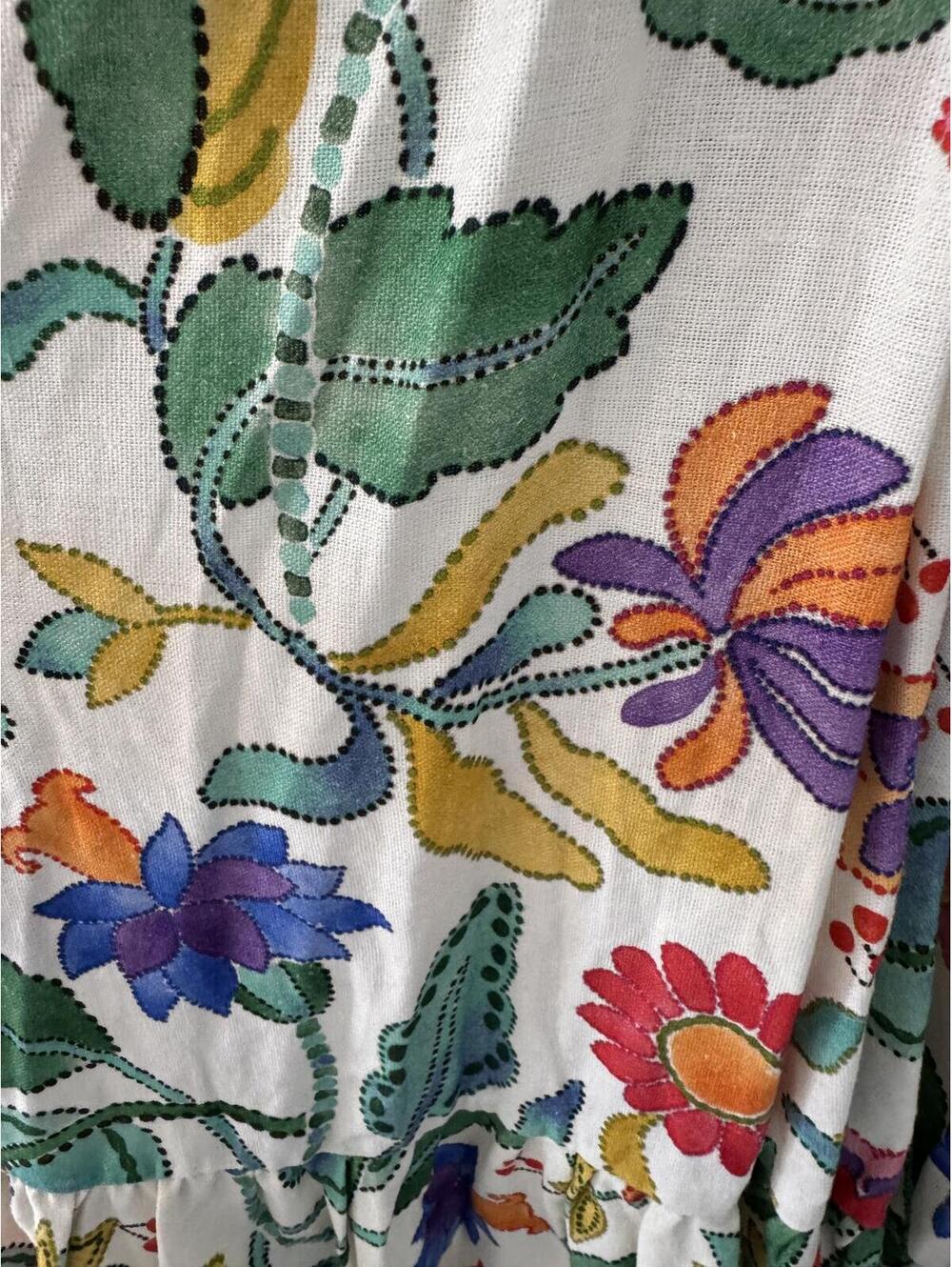NWT ZARA Floral Printed Linen Blend Maxi - Picture 4 of 6